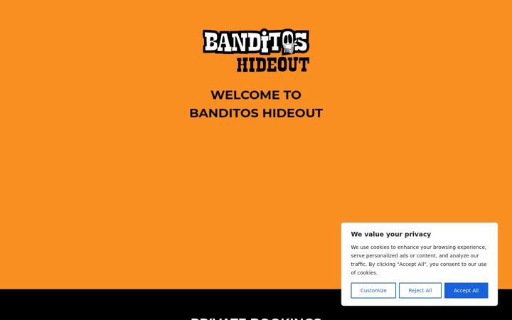 Snimka zaslona za banditoshideout.co.uk