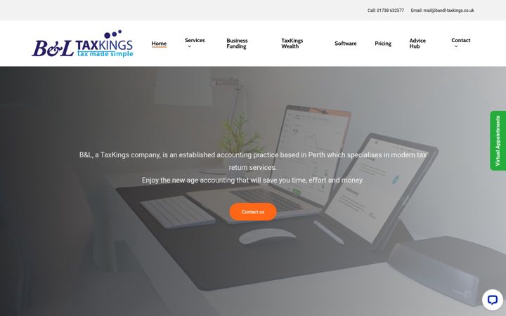 Screenshot of bandl-taxkings.co.uk