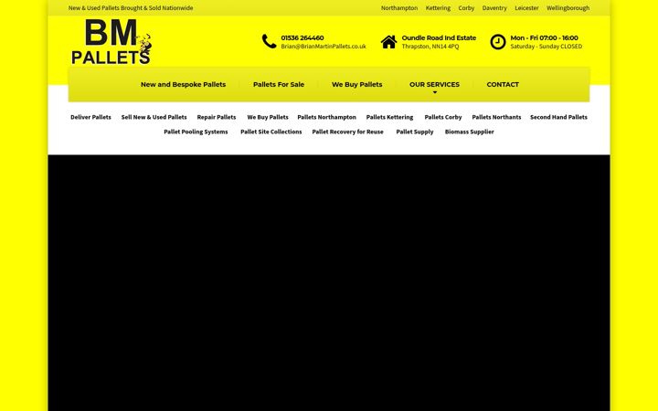 Snimka zaslona za bandmpalletsupplies.co.uk