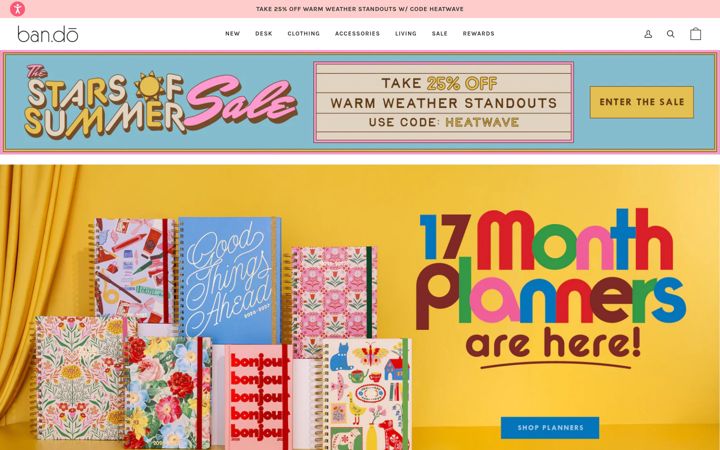 Screenshot of bando.com