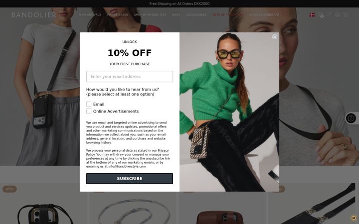 Screenshot of bandolierstyle.com