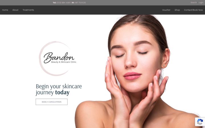 Zrzut ekranu bandonbeauty.ie