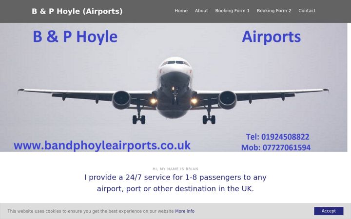 Screenshot of bandphoyleairports.co.uk