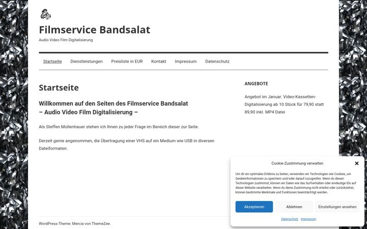 Screenshot of bandsalat.eu