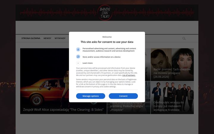 Screenshot of bandscantalk.pl