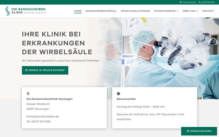 Screenshot of bandscheiben-gensingen.de