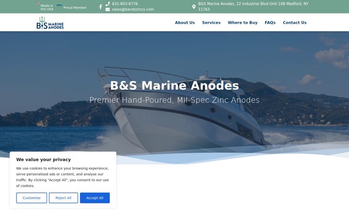 Screenshot of bandszincs.com