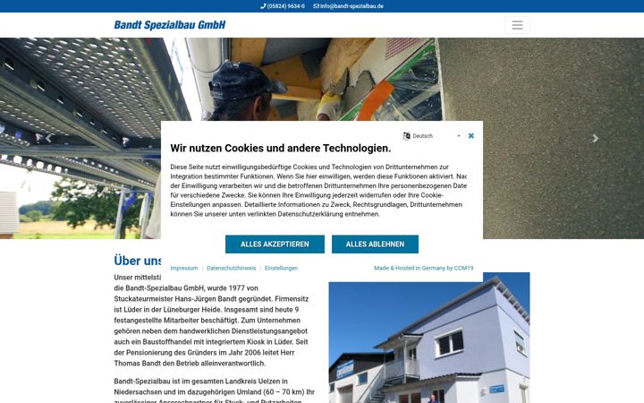 Screenshot of bandt-spezialbau.de