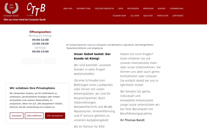 Captura de ecrã de bandt.de