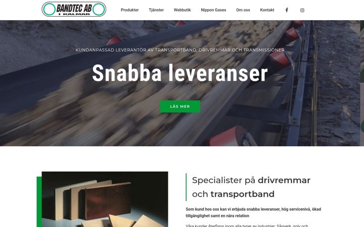 Zrzut ekranu bandtec.se