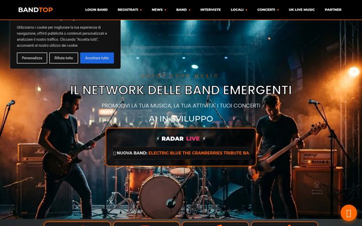 Screenshot of bandtop.it