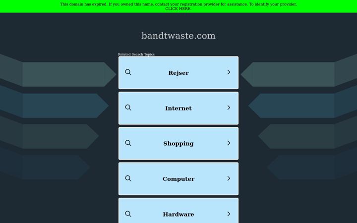 Screenshot of bandtwaste.com