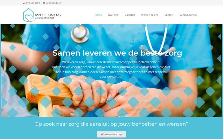 Snímek obrazovky banduthuiszorg.nl