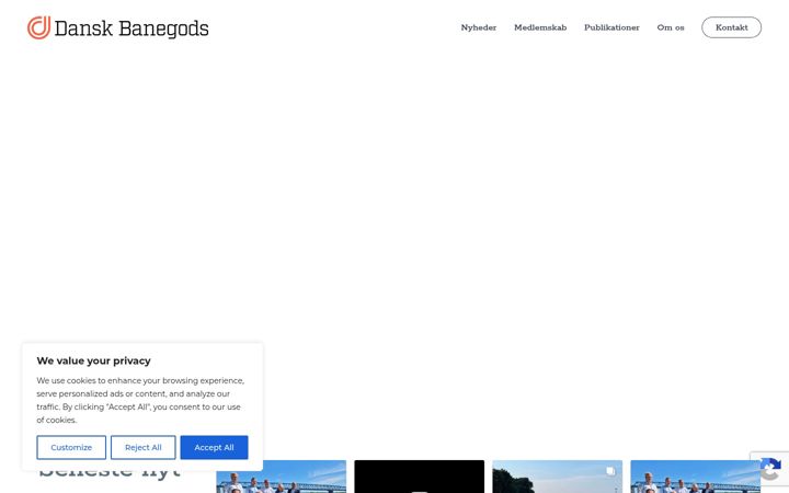 Screenshot of banegods.dk