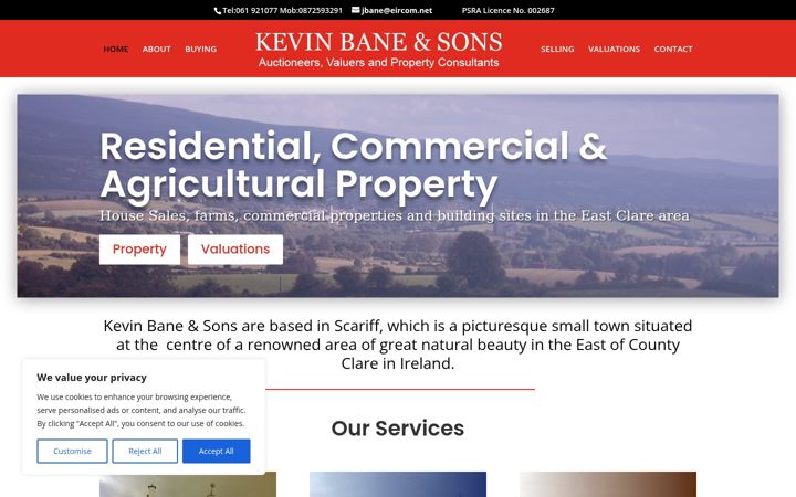 Screenshot of banesofscariff.com