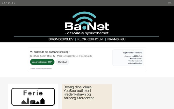 Screenshot of banet.dk
