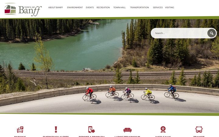 Screenshot of banff.ca