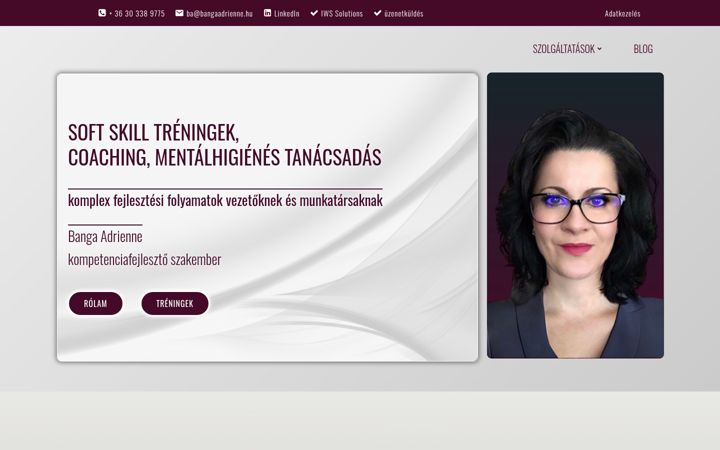 Snímek obrazovky bangaadrienne.hu