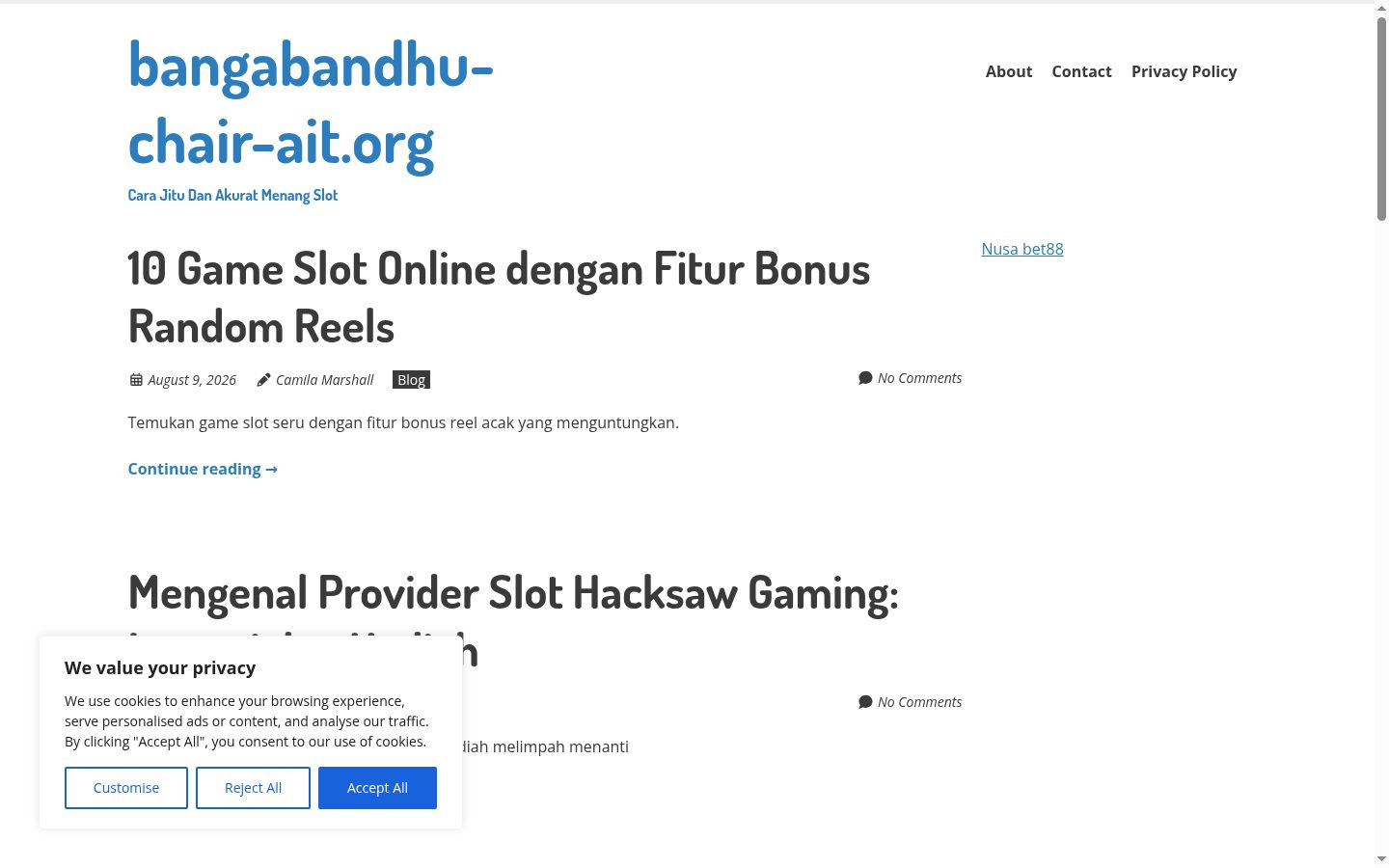 Sutikimo reklamjuostės, rodytos prieš bet kokią sąveiką, ekrano kopija