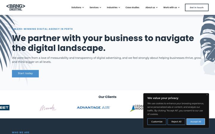 Screenshot of bangdigital.com.au