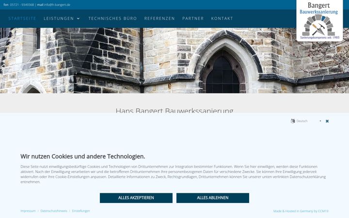 Captura de ecrã de bangert-bauwerkssanierung.de
