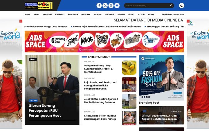 Screenshot of bangkapost.news