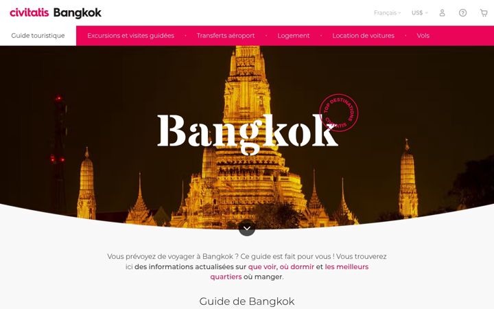 Screenshot of bangkok.fr