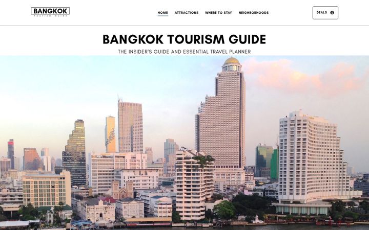 Screenshot of bangkoktourismguide.com