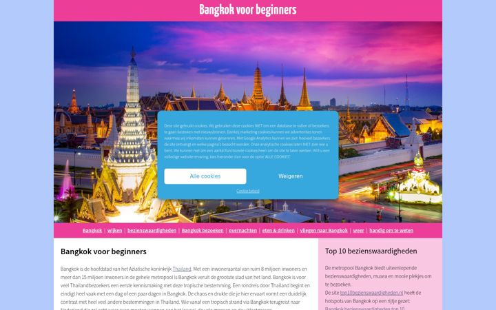 Screenshot of bangkokvoorbeginners.nl