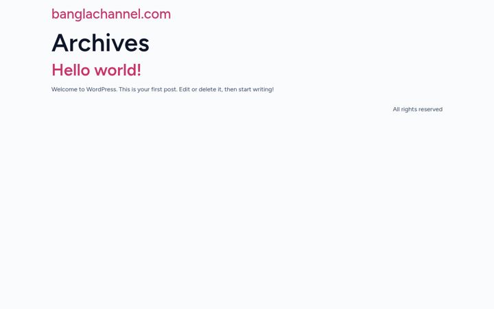 Screenshot of banglachannel.com