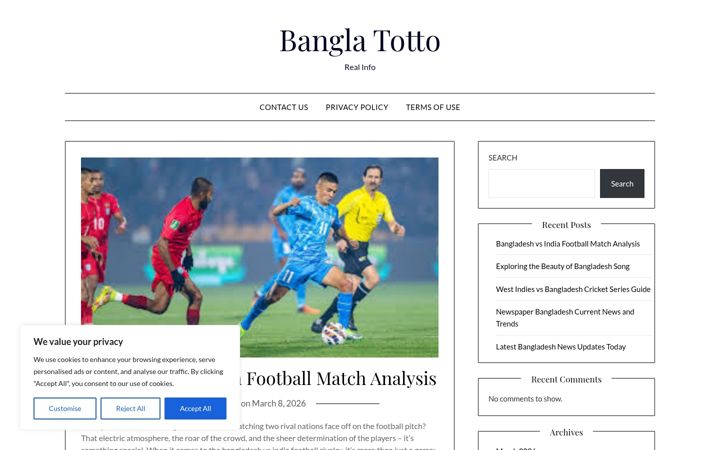 Captura de ecrã de banglatotto.com