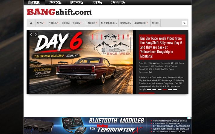 Screenshot of bangshift.com