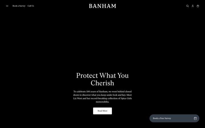 Screenshot von banham.co.uk