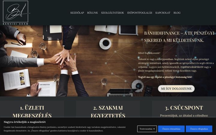 Screenshot of banhidifinance.hu