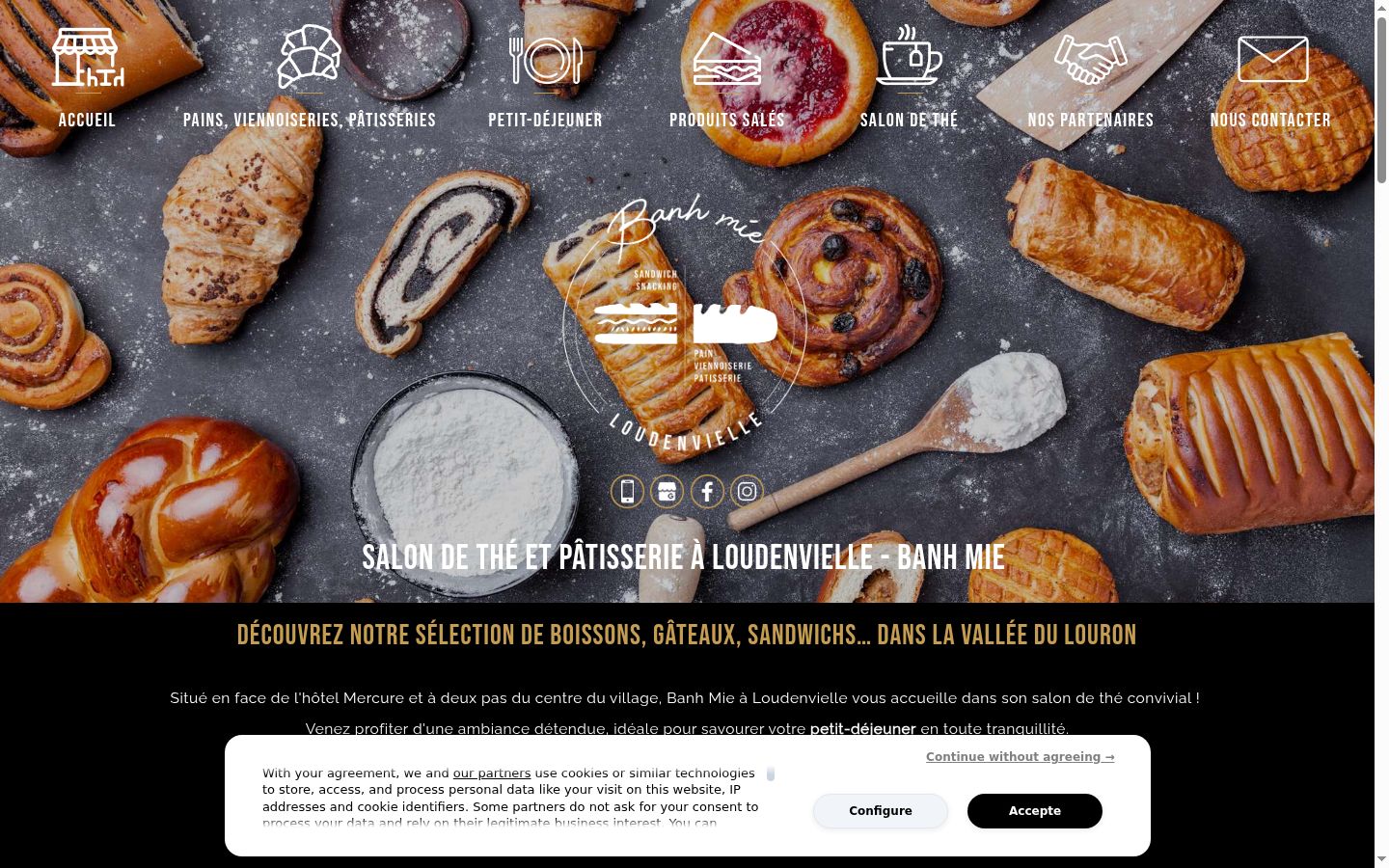 Screenshot of the consent banner shown before any interaction