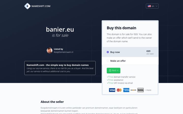 Screenshot of banier.eu