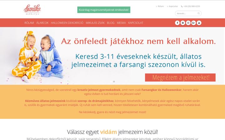 Snímek obrazovky baniko.hu