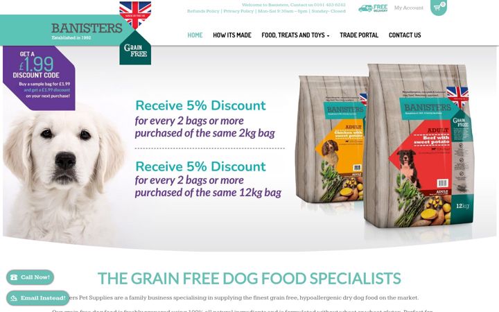 Screenshot von banisterspets.co.uk