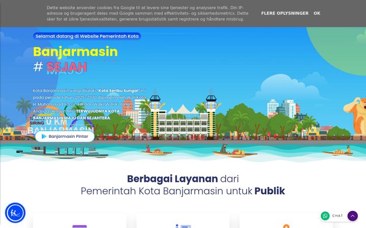 Screenshot von banjarmasinkota.go.id