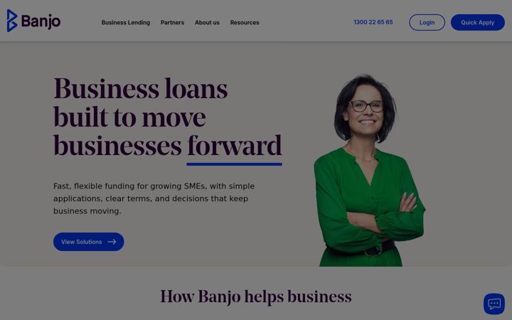 Screenshot of banjoloans.com