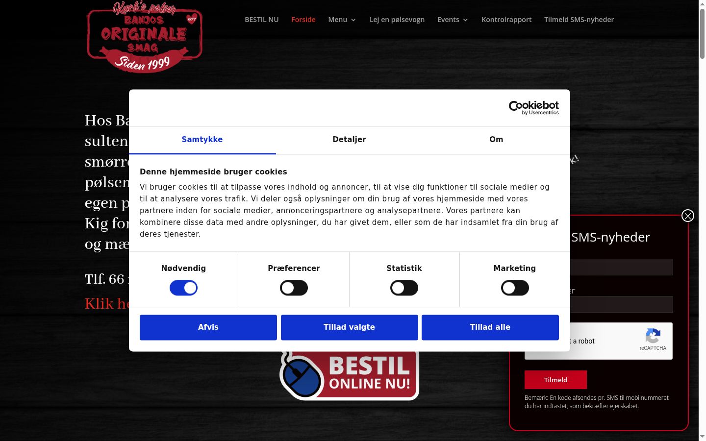 Sutikimo reklamjuostės, rodytos prieš bet kokią sąveiką, ekrano kopija