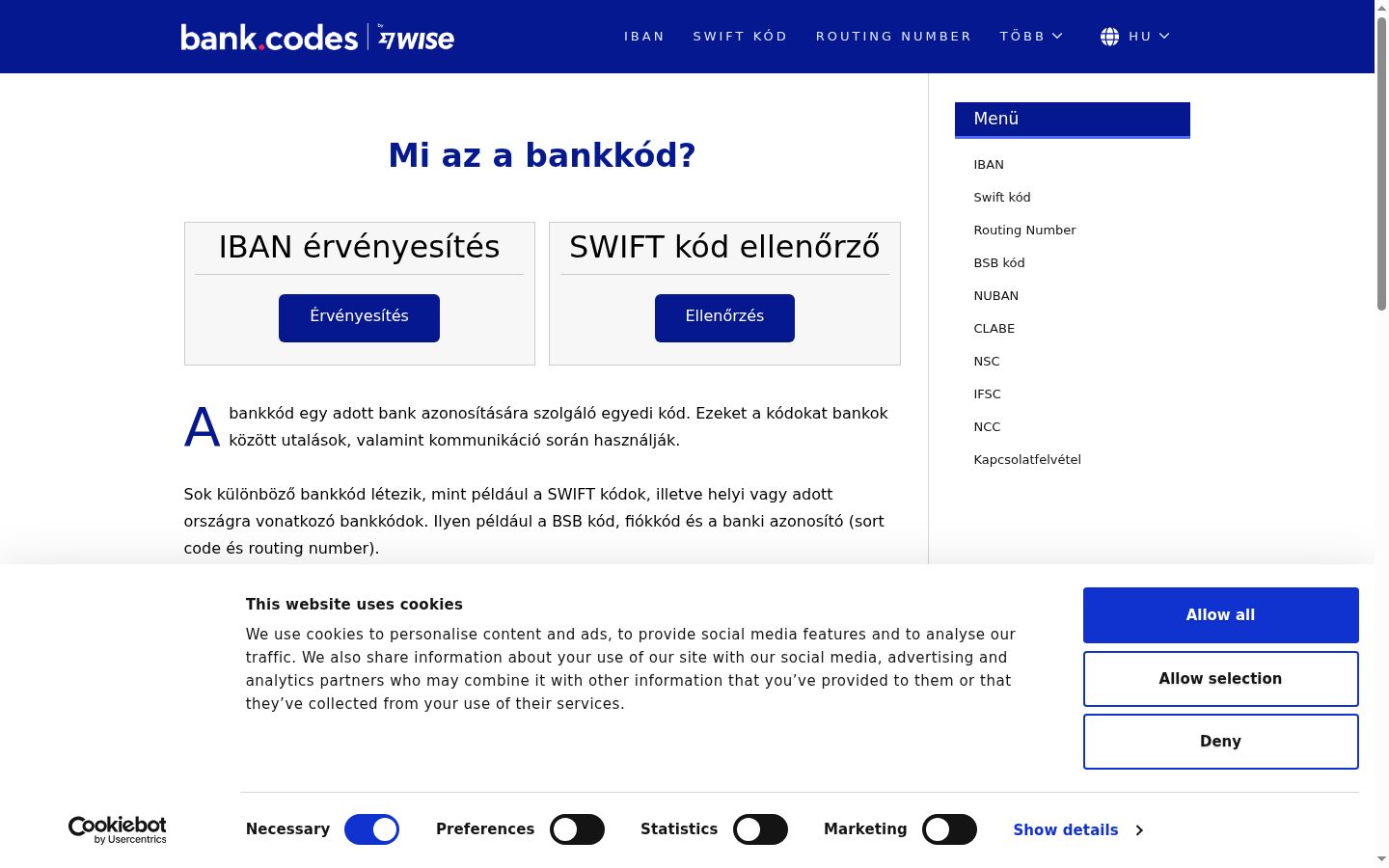 Snimka zaslona bannera za privolu prikazanog prije bilo kakve interakcije
