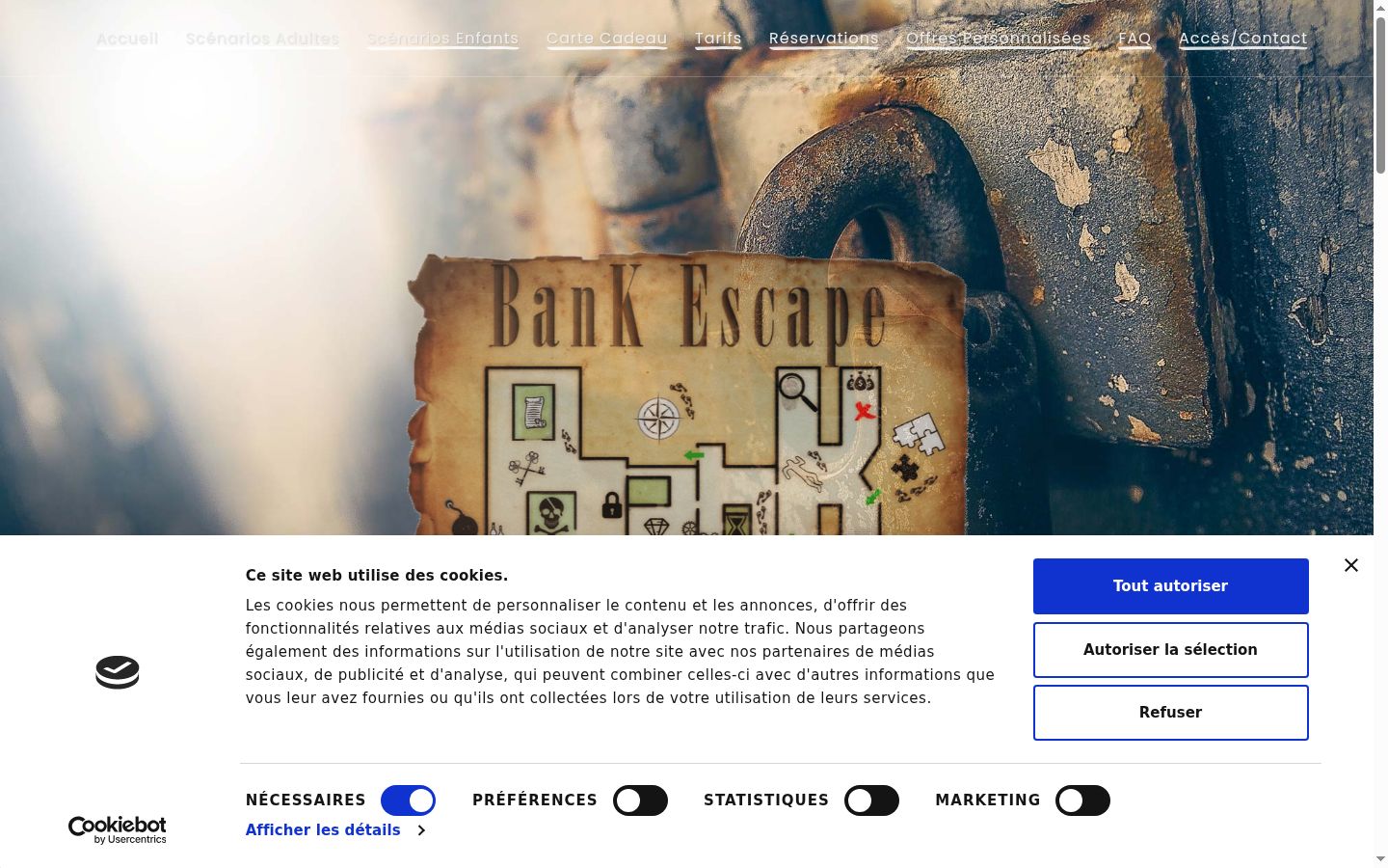 Képernyőkép a bármilyen interakció előtt megjelenő hozzájárulási bannerről