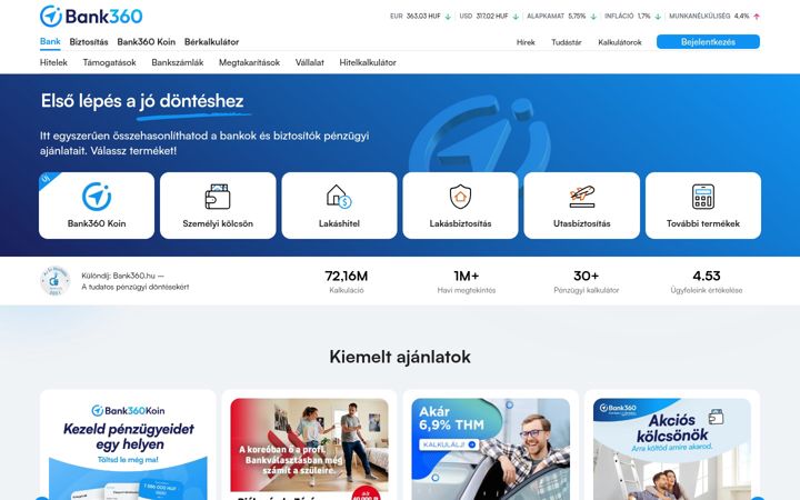 Snímek obrazovky bank360.hu