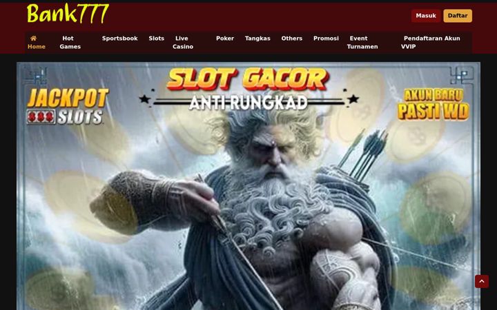 Screenshot of bank777slot.com