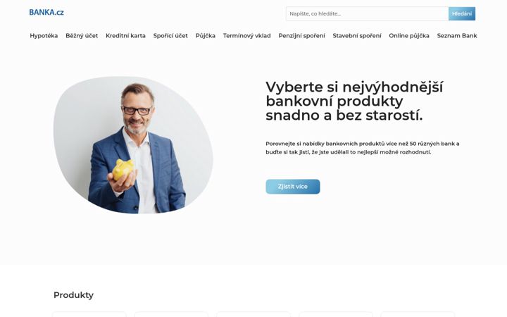 Screenshot ta' banka.cz