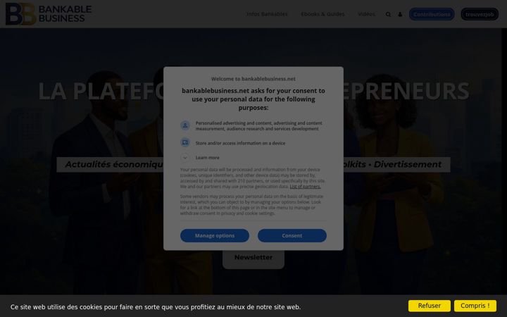 Screenshot of bankablebusiness.net