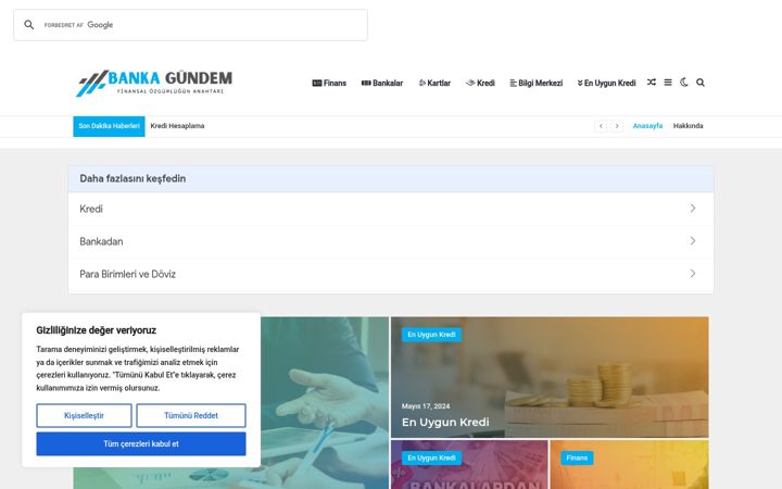 Screenshot of bankagundem.com