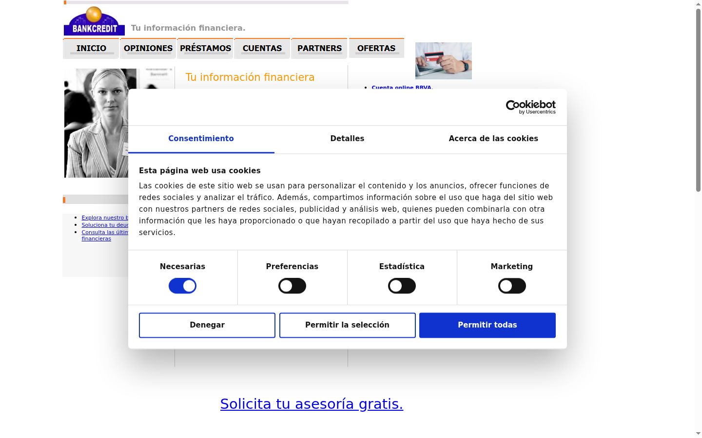 Screenshot tal-banner tal-kunsens muri qabel kwalunkwe interazzjoni