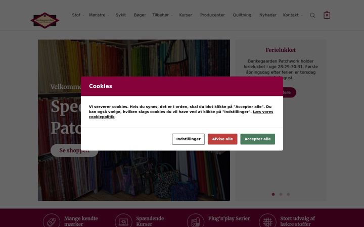 Screenshot of bankegaardenpatchwork.dk